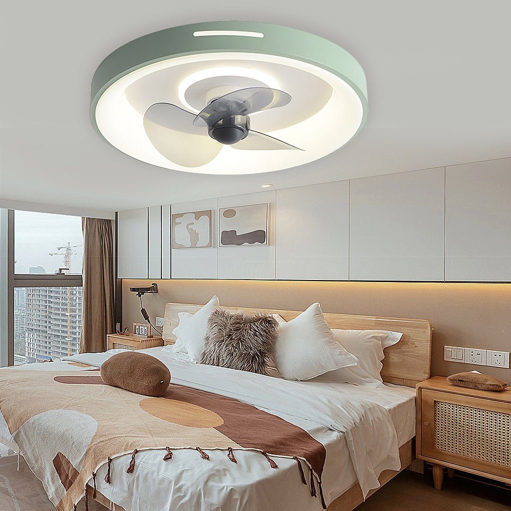 Nordic Inverter Ceiling Fan Light Ultra-thin Silent Ceiling Fan Lamp Intelligent